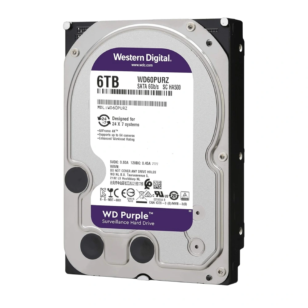 WD Surveillance Hard Disk 6TB PURPLE SATA 3.5 Inch view 3
